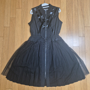 어뉴 ANEW 블랙 골프 조끼 원피스 M