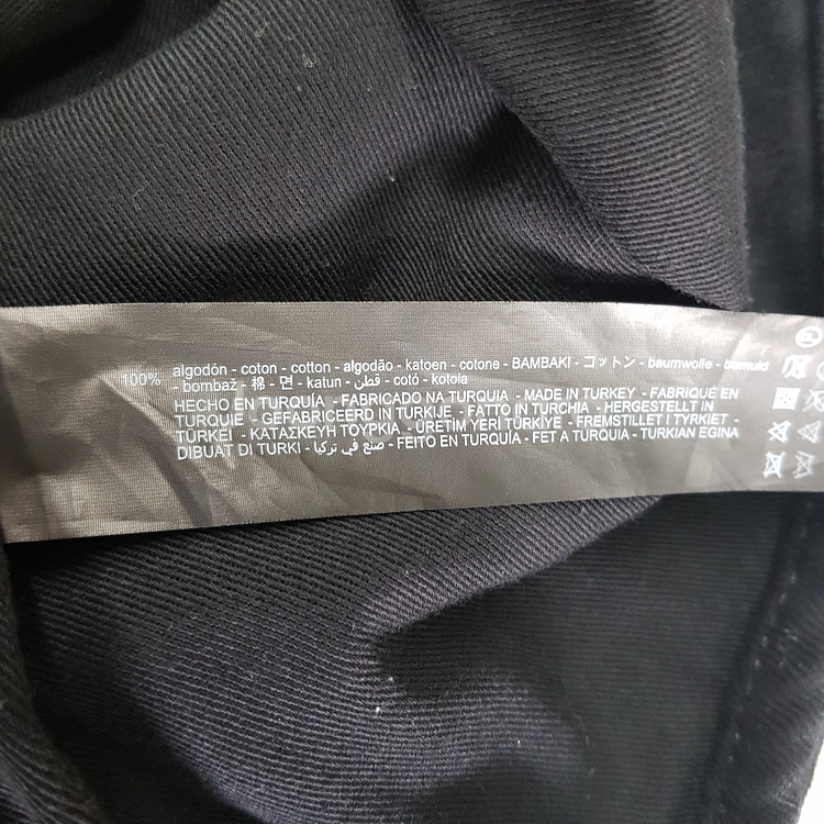 자라 데님 로고 블랙 자켓 XL 사이즈--3