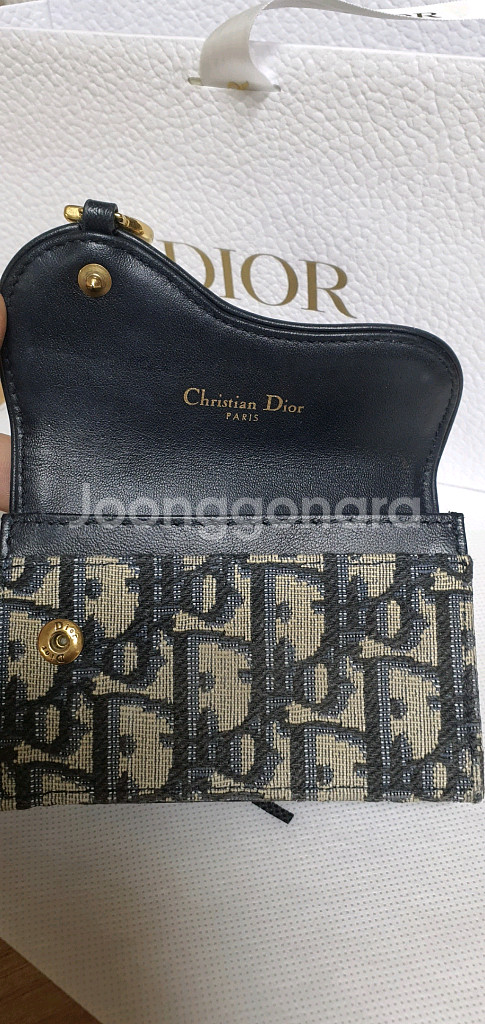 디올 오블리크 카드지갑 반지갑 정품S급(감정서O)구찌프라다루이비통고야드샤넬셀린느보테가생로랑--7