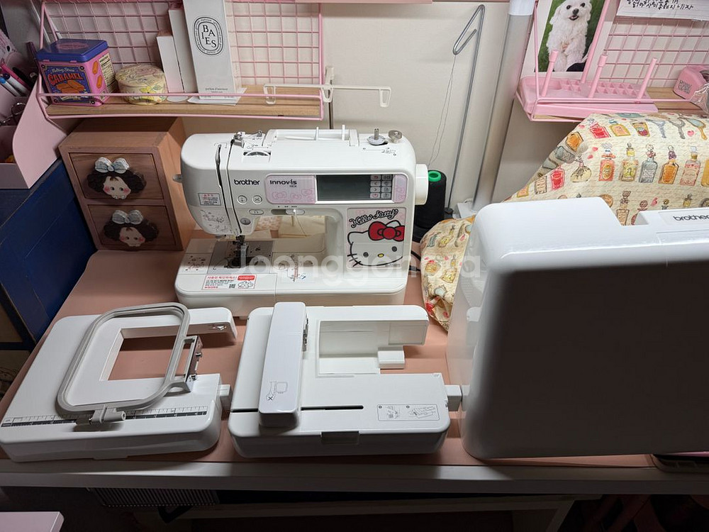 브라더 이노비스980k헬로키티 자수 재봉틀--0