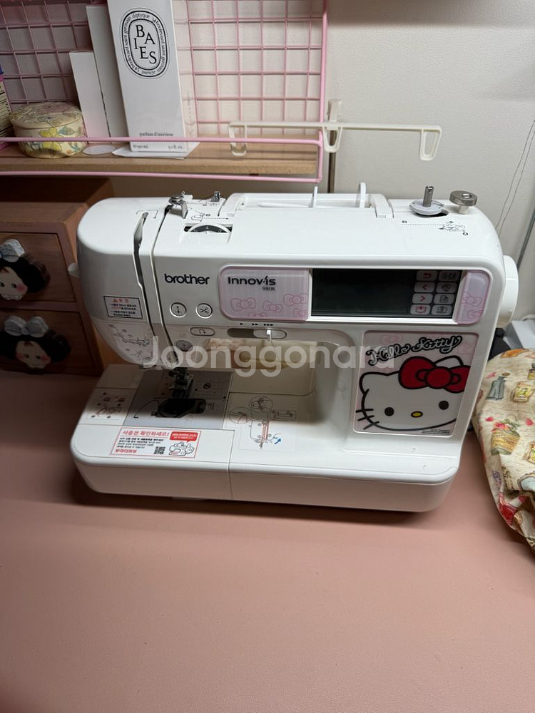브라더 이노비스980k헬로키티 자수 재봉틀--2