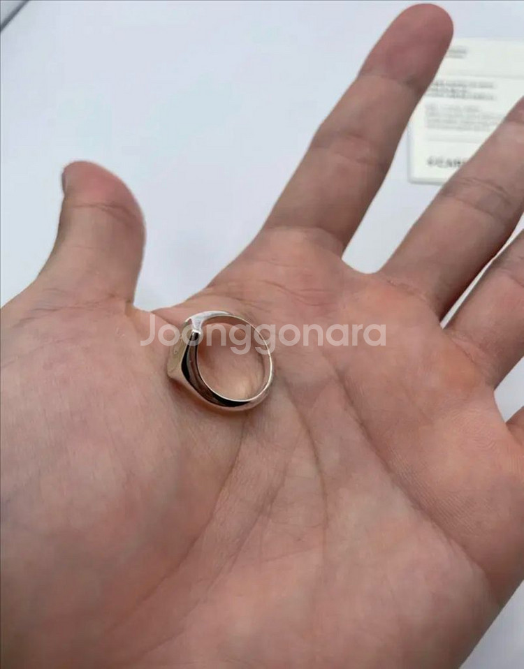 구찌 반지 8호 인터로킹 하트링 실버반지 645544--3