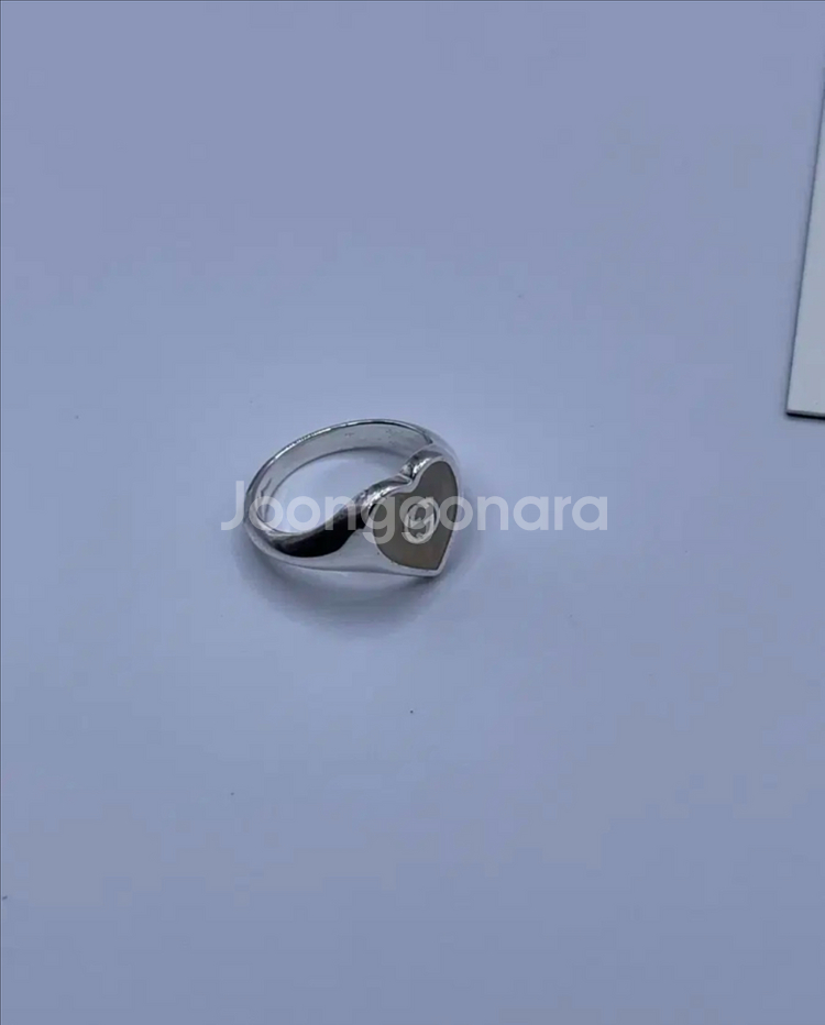 구찌 반지 8호 인터로킹 하트링 실버반지 645544--5