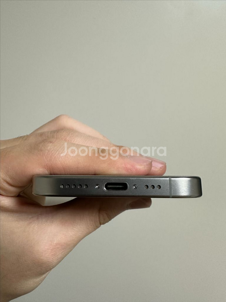 [8]아이폰15 프로 내츄럴티타늄 128GB--4