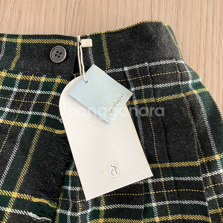 [새상품] 스무드무드 체크 랩 스커트--7