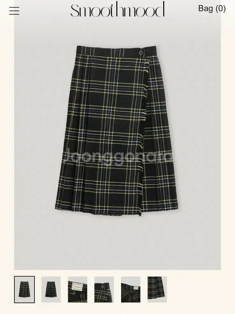 [새상품] 스무드무드 체크 랩 스커트--3