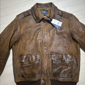 폴로 랄프로렌 양가죽 A-2 레더 플라이트 가죽 자켓