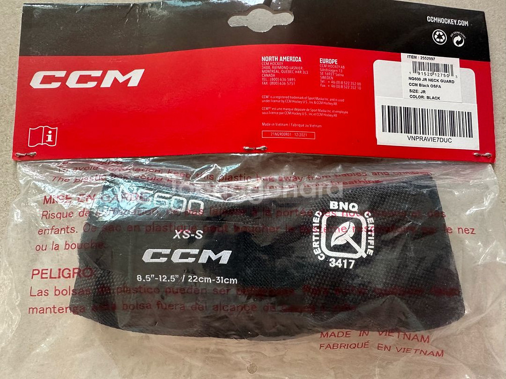 CCM 아이스하키 넥가드 XS-S 22cm-31cm--1