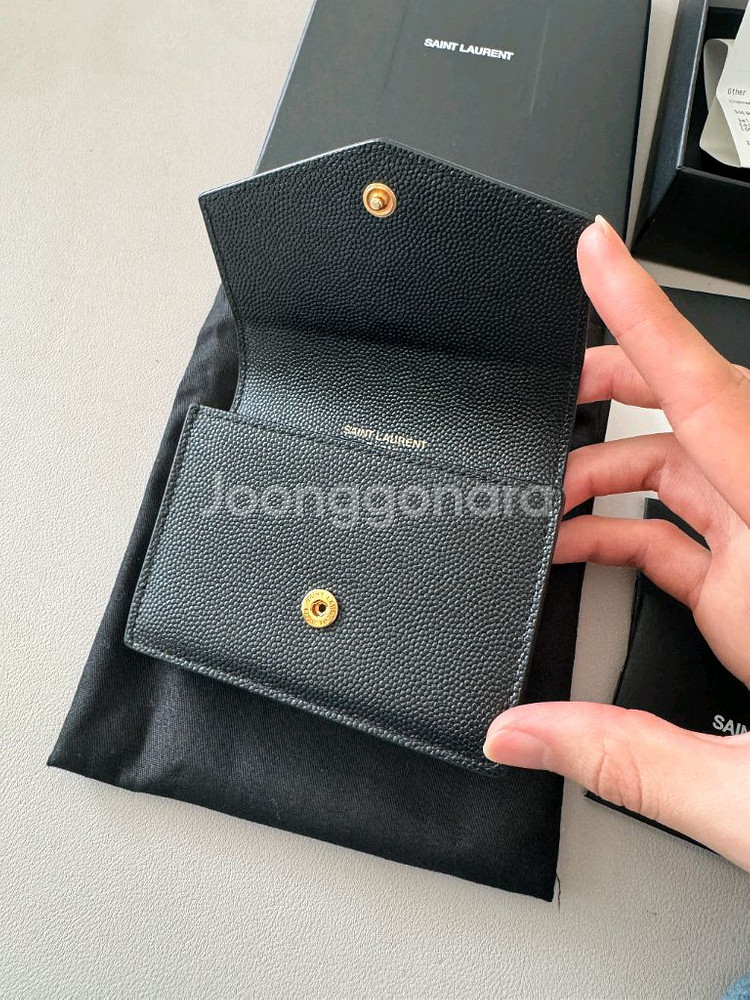 [백화점정품] 생로랑 업타운 아코디언 카드지갑--2