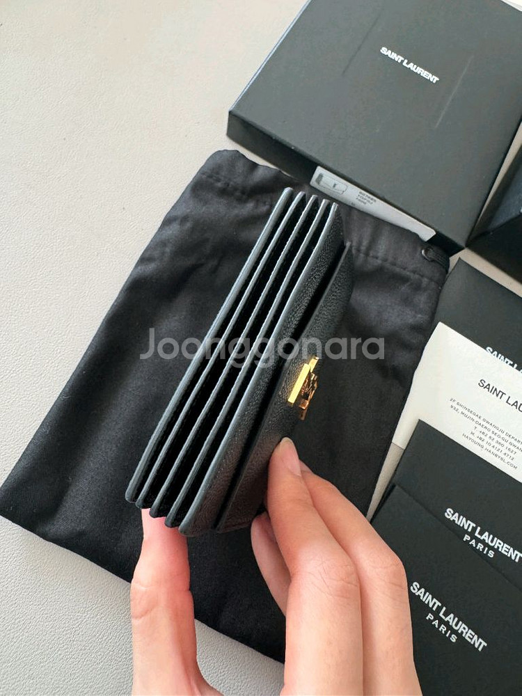 [백화점정품] 생로랑 업타운 아코디언 카드지갑--5