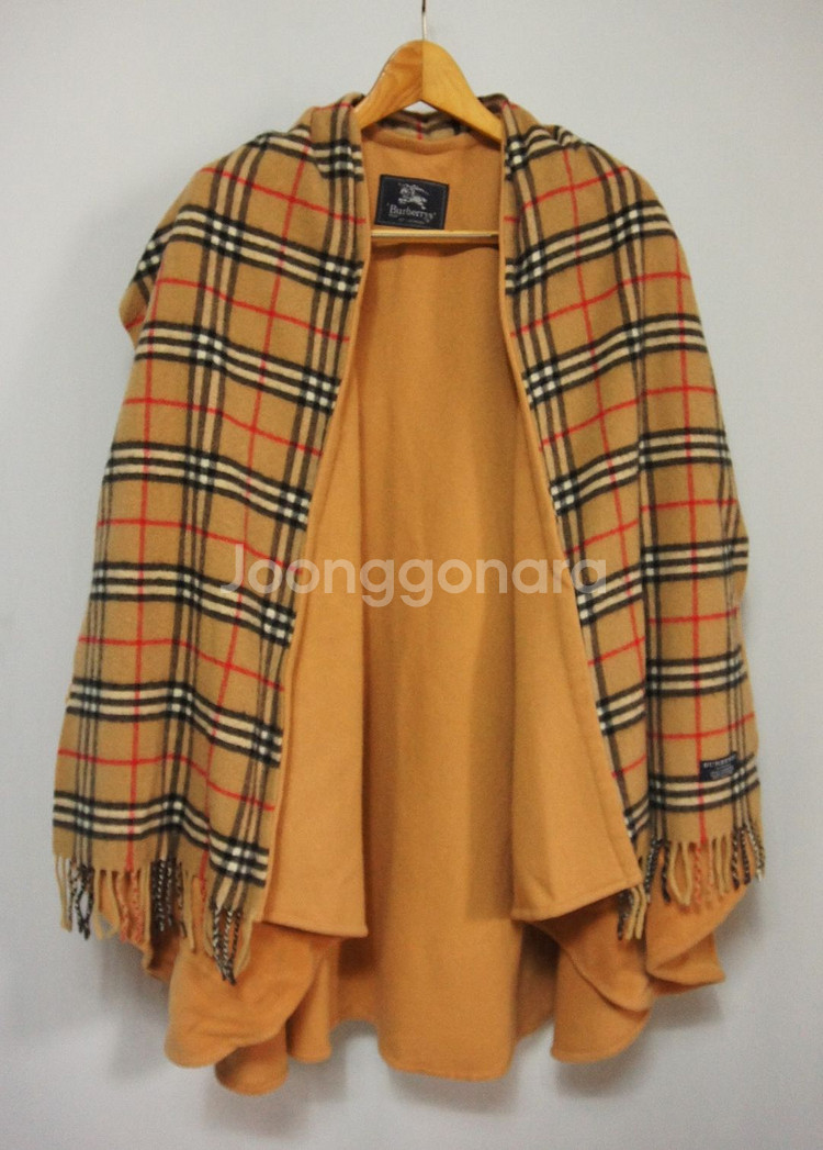 버버리 노바체크 캐시미어 숄코트 여성F--0