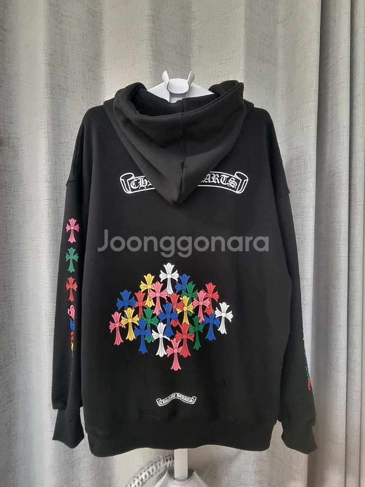 새상품 크롬하츠 크로스 패치 후드집업 XL--0