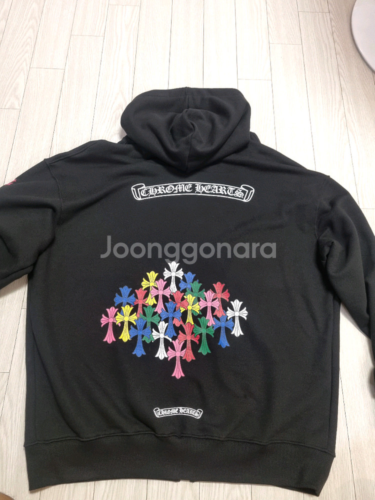 새상품 크롬하츠 크로스 패치 후드집업 XL--3