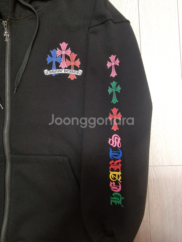 새상품 크롬하츠 크로스 패치 후드집업 XL--5