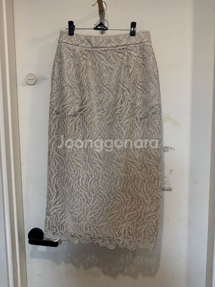 바이씨니 자수 스팽글 스커트--0