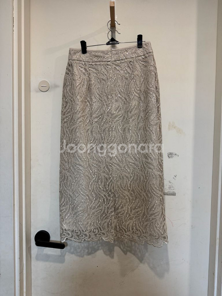 바이씨니 자수 스팽글 스커트--1