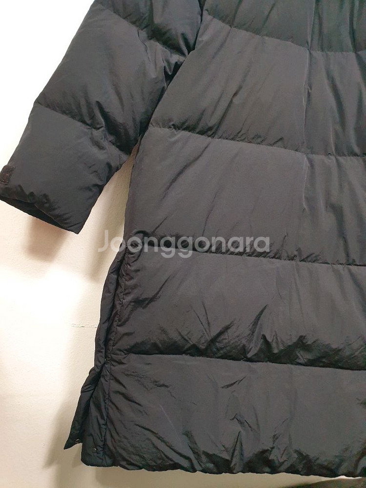 아디다스 검정색 퍼프 롱 덕다운 코트 오리털 S사이즈--5