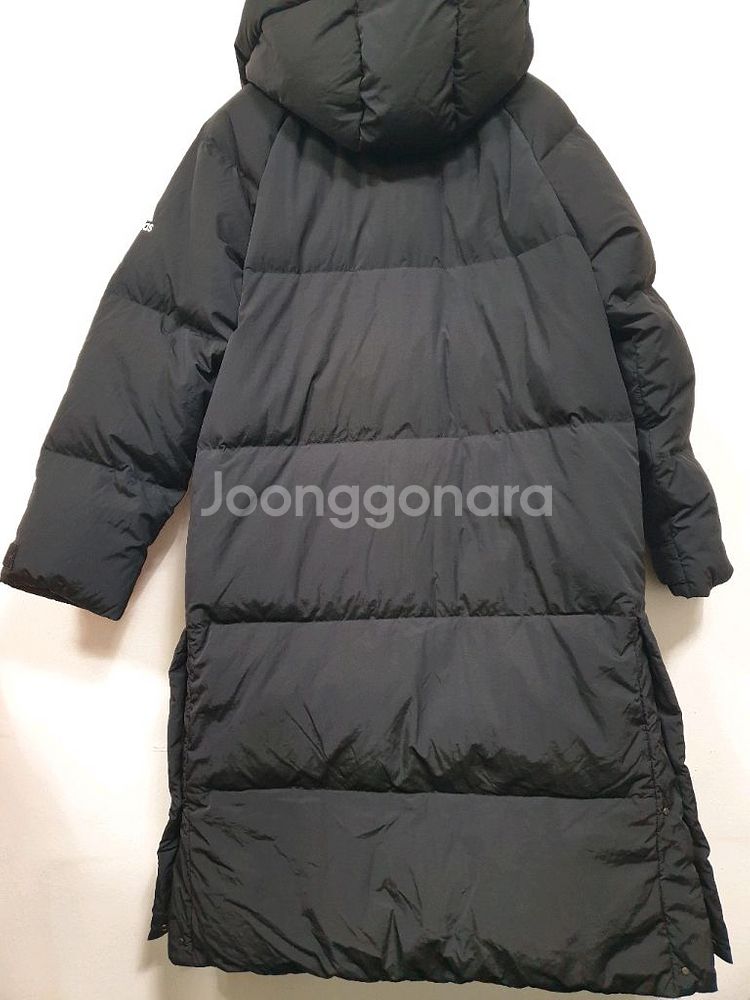아디다스 검정색 퍼프 롱 덕다운 코트 오리털 S사이즈--3