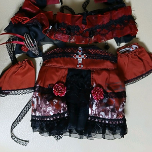 솜인형 20cm 옷장 드레스 솜깅 고딕풍