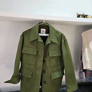 톰보이 올리브그린 코튼 블루종