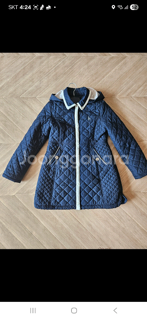 헤지스키즈 퀼팅 패딩점퍼 145 거의새상품--0