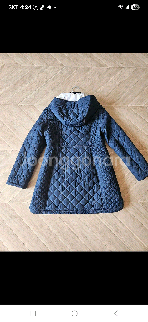 헤지스키즈 퀼팅 패딩점퍼 145 거의새상품--2