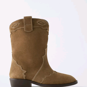 자라 스플릿 스웨이드 카우보이 부츠 소가죽 38사이즈 6만원