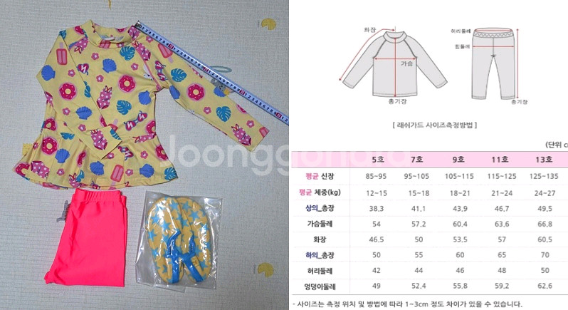 남아 여아 래시가드 수영복 웻슈트 워터슈즈 물안경--7