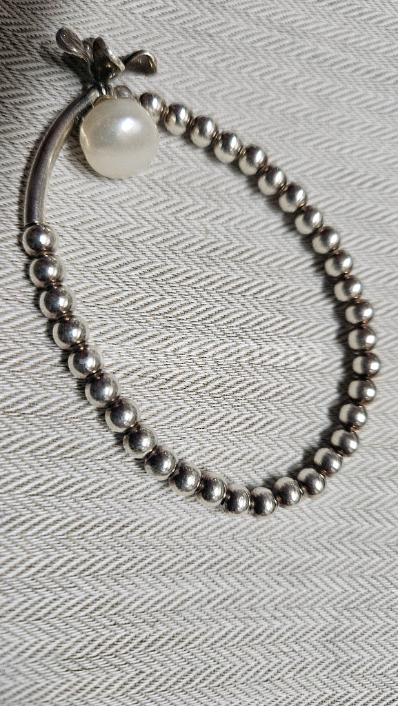 925 실버진주팔찌--4