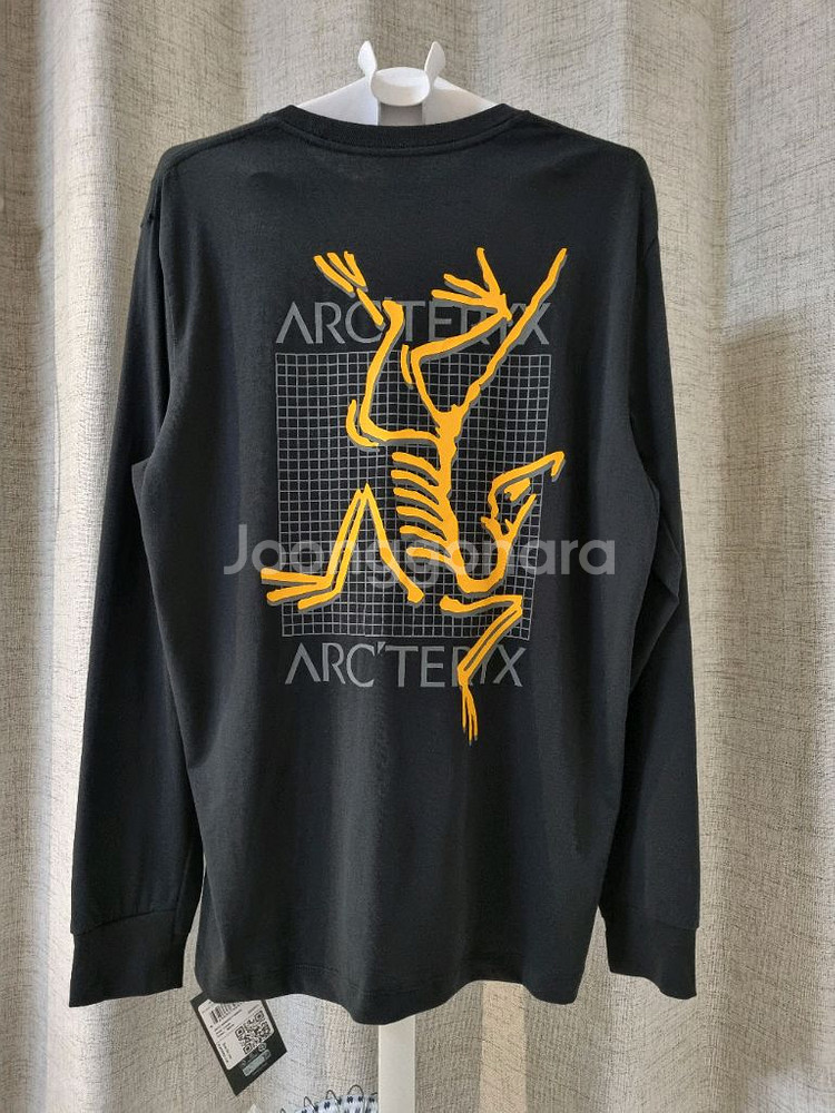 (정품)아크테릭스 오리지널 로고 롱슬리브 블랙/화이트--0