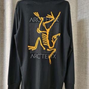 (정품)아크테릭스 오리지널 로고 롱슬리브 블랙/화이트