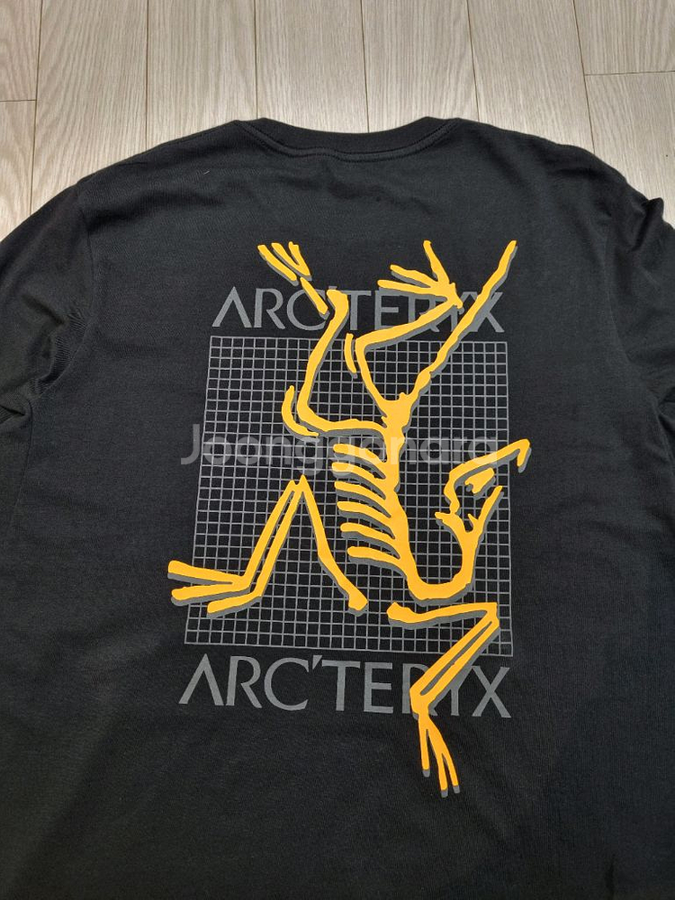(정품)아크테릭스 오리지널 로고 롱슬리브 블랙/화이트--6