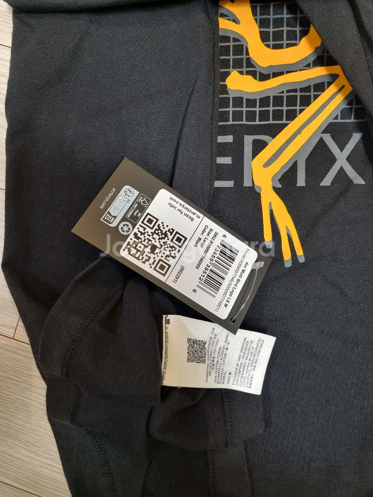 (정품)아크테릭스 오리지널 로고 롱슬리브 블랙/화이트--7