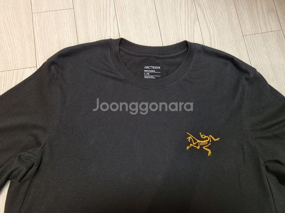 (정품)아크테릭스 오리지널 로고 롱슬리브 블랙/화이트--8