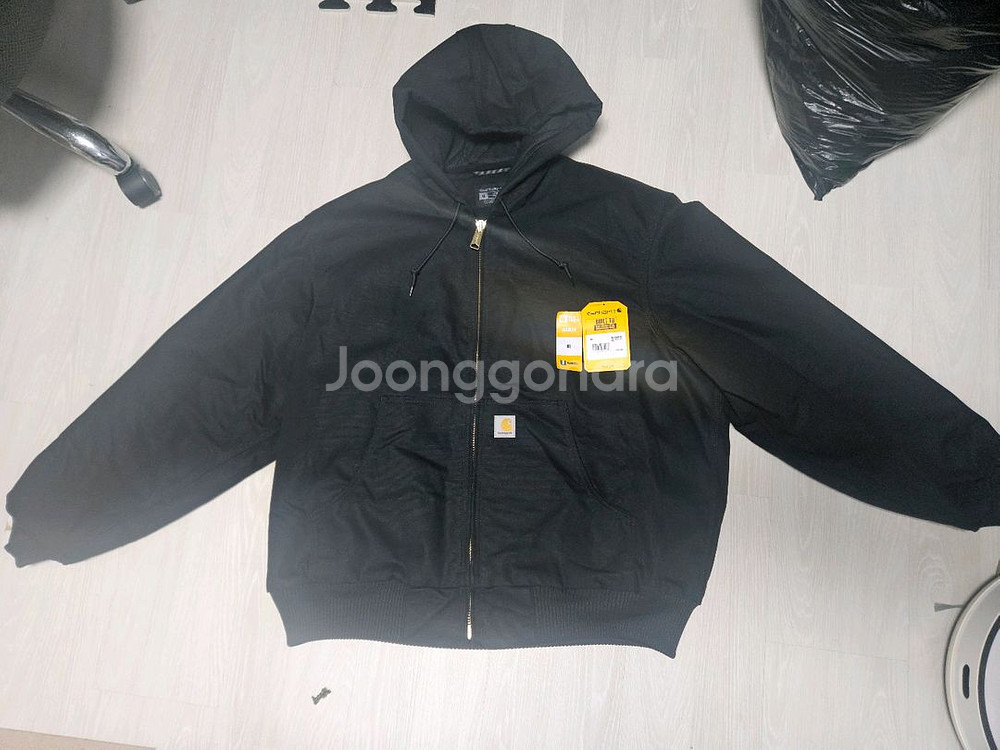 새제품 칼하트 덕 액티브 자켓 j140 XL 블랙 L교환가능--5