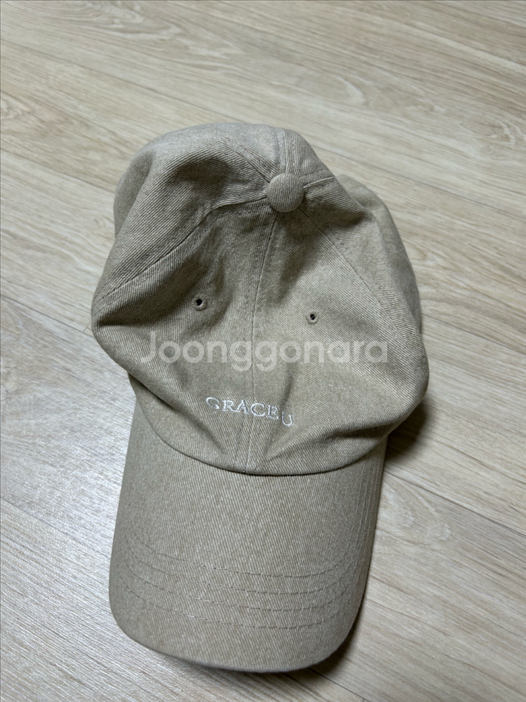 그레이스유 로고 볼캡 베이지 정가 42000 새상품 품절템--3