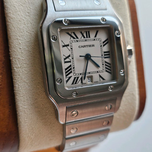 까르띠에 산토스 갈베 라지 스틸 쿼츠