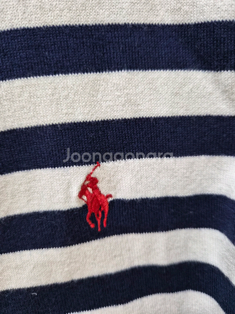 폴로 랄프로렌 여성 스트라이프 가디건 니트--4