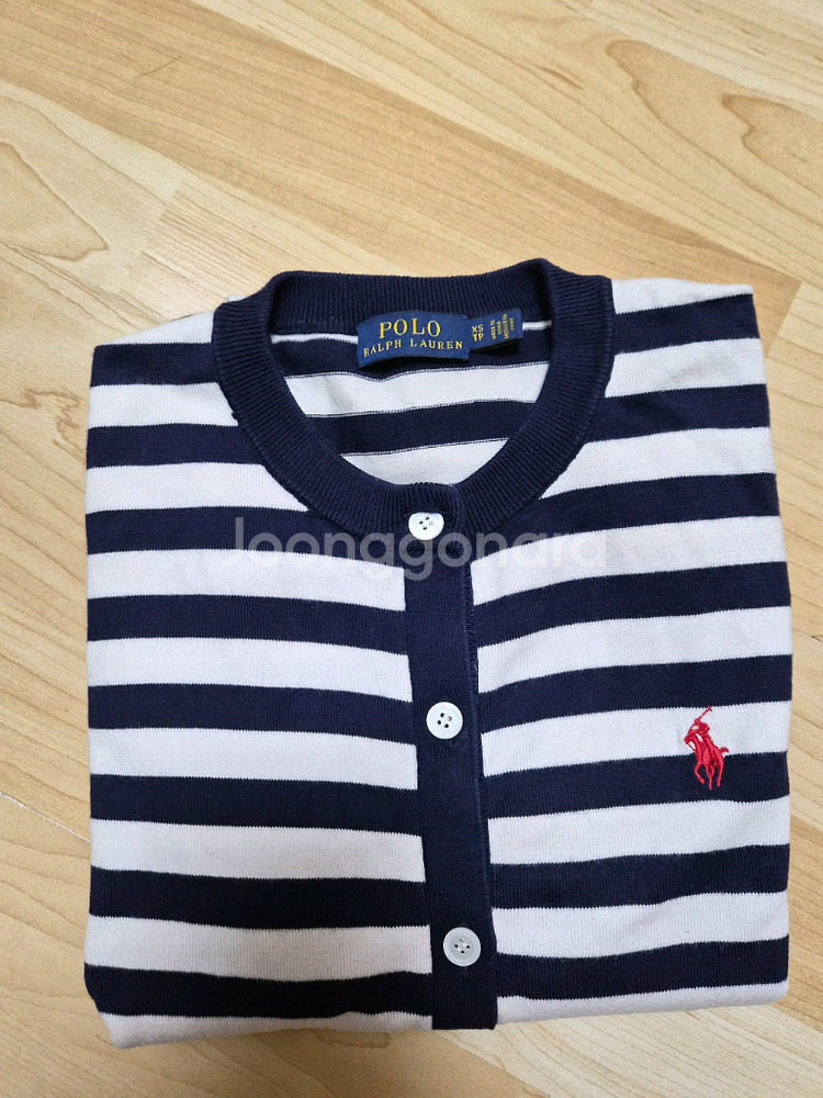 폴로 랄프로렌 여성 스트라이프 가디건 니트--8