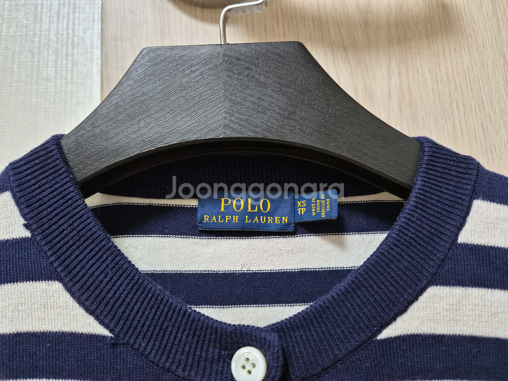 폴로 랄프로렌 여성 스트라이프 가디건 니트--5