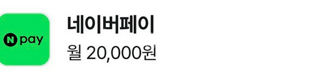 네이버페이 월 2만원권--0