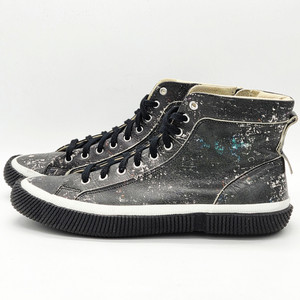 Ground Y by 요지야마모토 레더 하이탑 스니커즈 (LL)