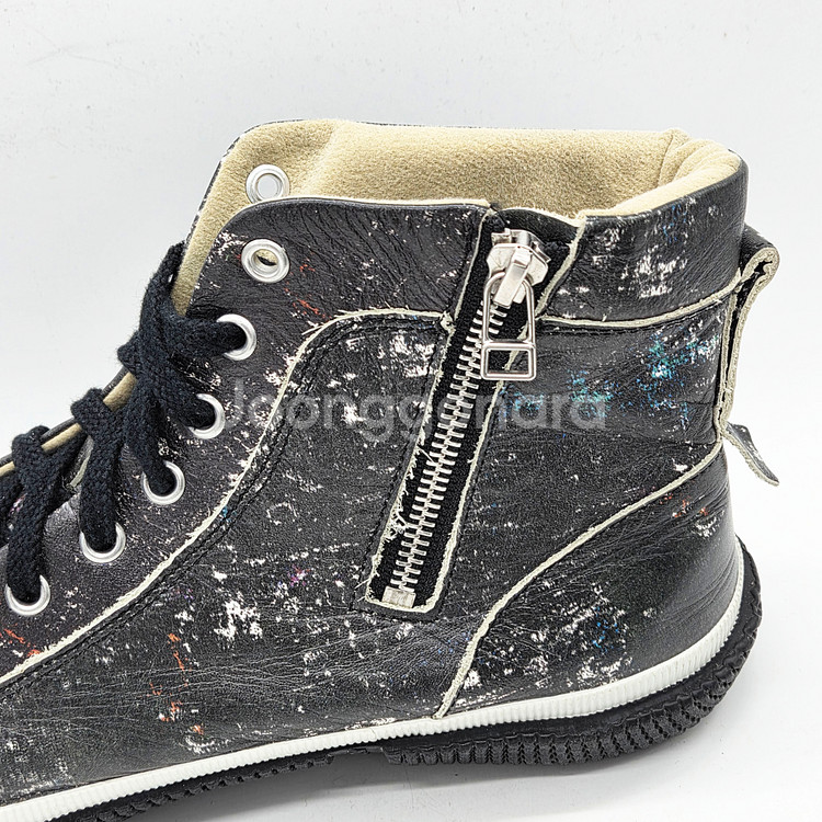 Ground Y by 요지야마모토 레더 하이탑 스니커즈 (LL)--3