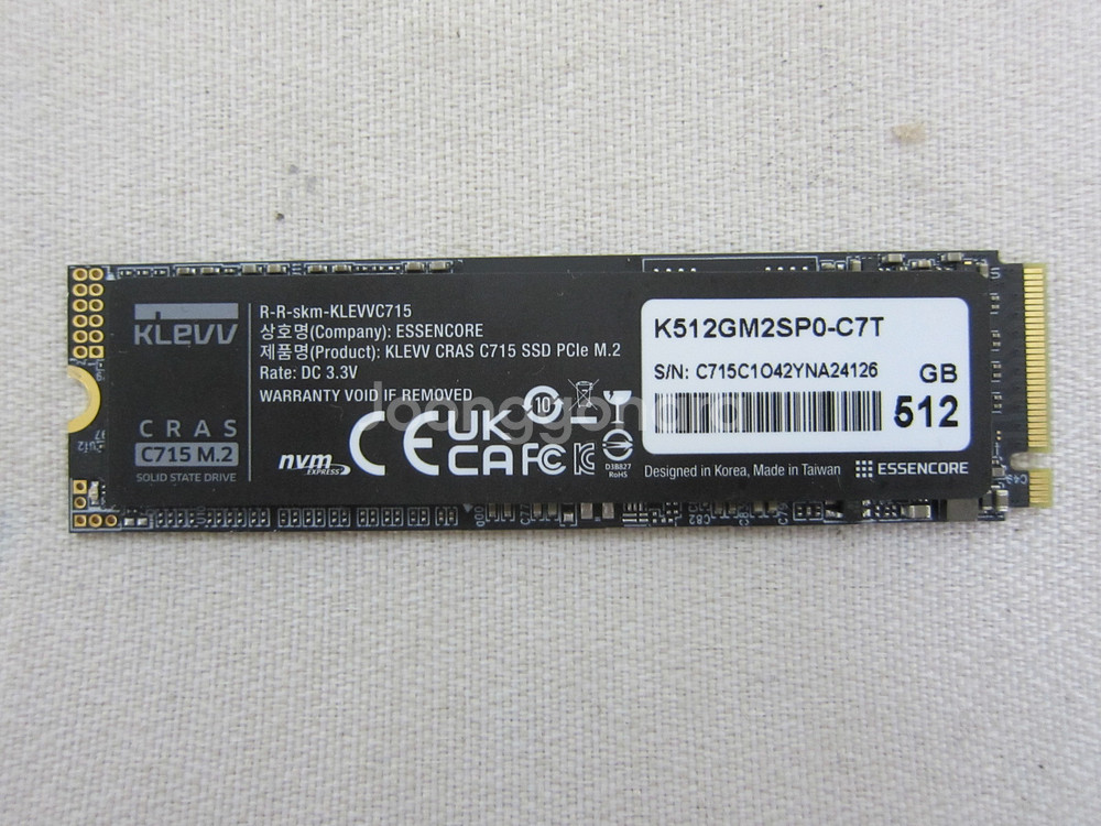 KLEVV CRAS C715 M.2 NVMe 512G(AS 28년 1월)--0