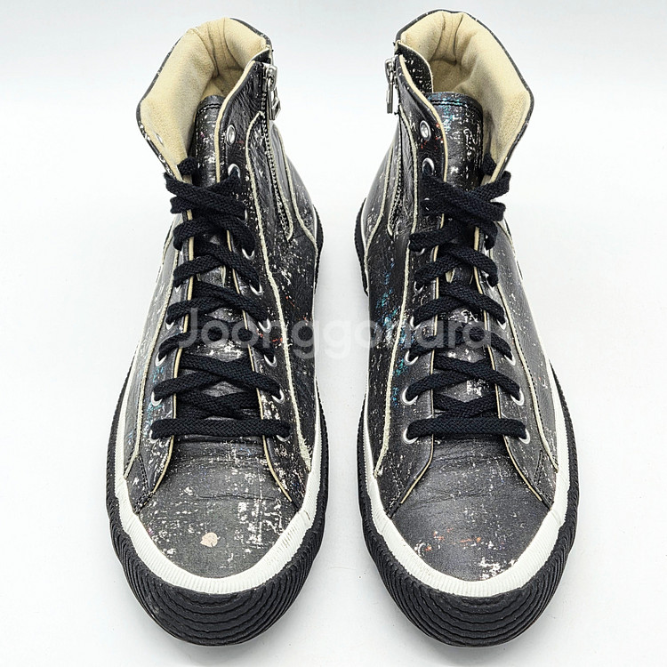 Ground Y by 요지야마모토 레더 하이탑 스니커즈 (LL)--6