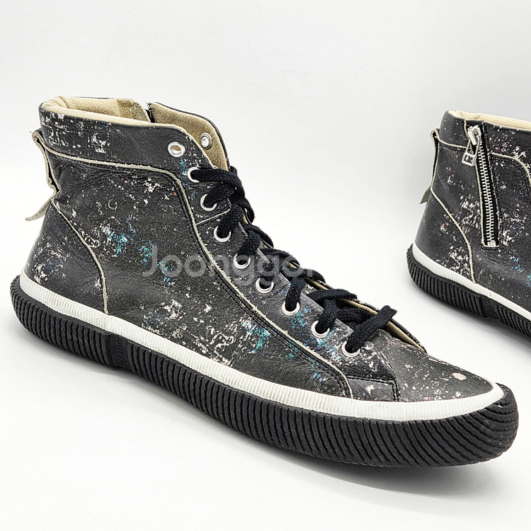 Ground Y by 요지야마모토 레더 하이탑 스니커즈 (LL)--7