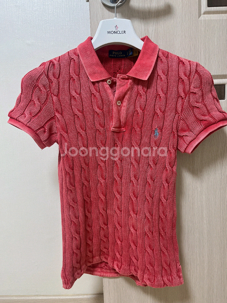 (한정판)폴로 랄프로렌 여성 카라 케이블 반팔 니트 스웨터--4