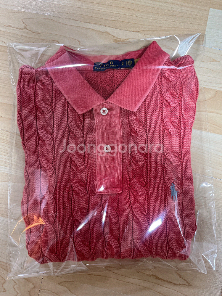 (한정판)폴로 랄프로렌 여성 카라 케이블 반팔 니트 스웨터--7