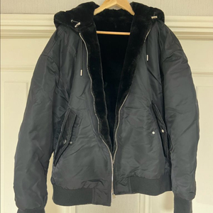 자라 후드 퍼 야상 L