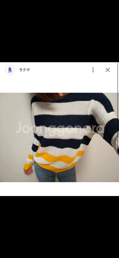 폴로 랄프로렌 스트라이프 린넨 여성 니트 크루넥 스웨터--4